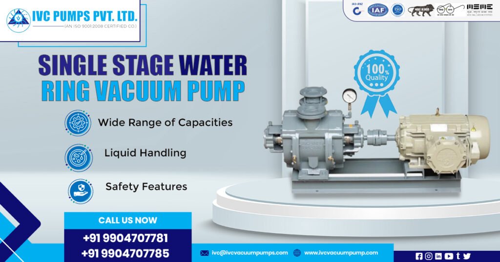 Exporter of Single Stage Water Ring Vacuum Pump in UAE