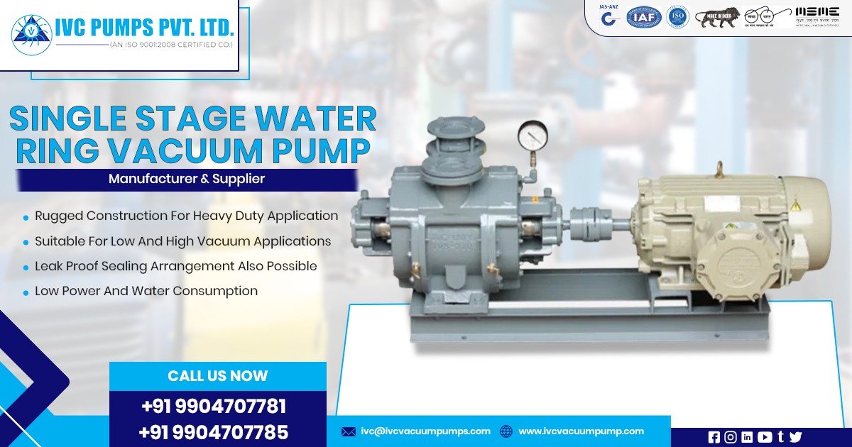 Single Stage Water-Ring Vacuum Pump in UAE