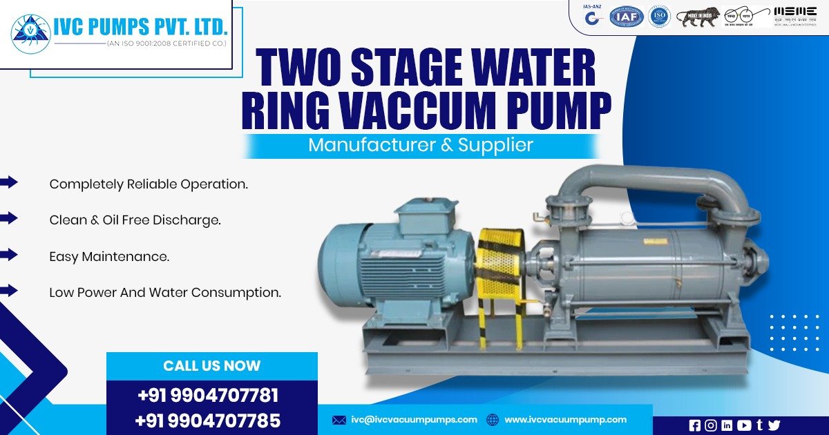 Two Stage Water Ring Vacuum Pump in Saudi Arabia