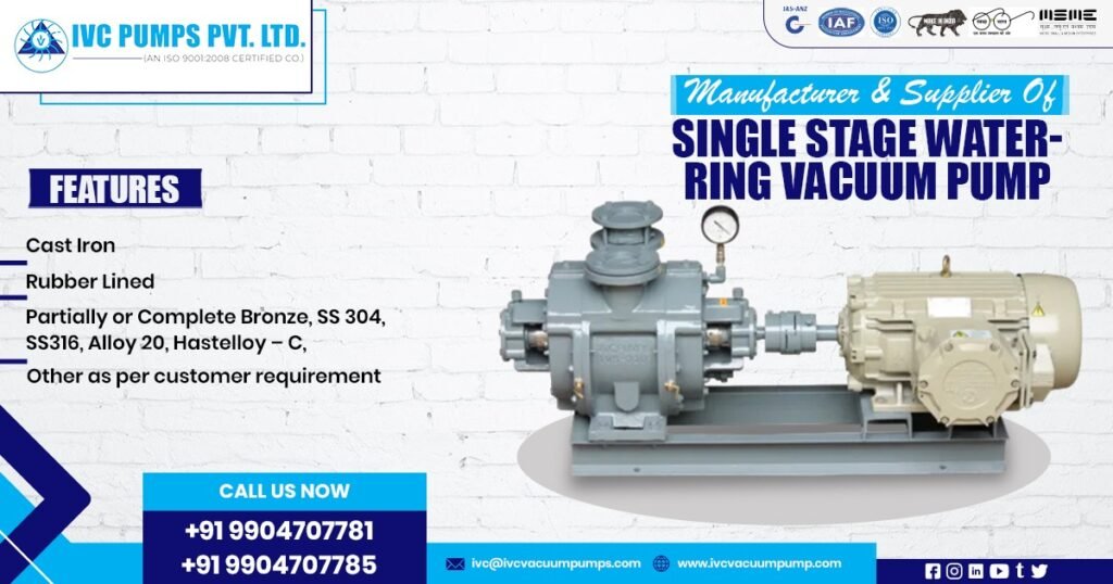Single Stage Water-Ring Vacuum Pump in South Africa