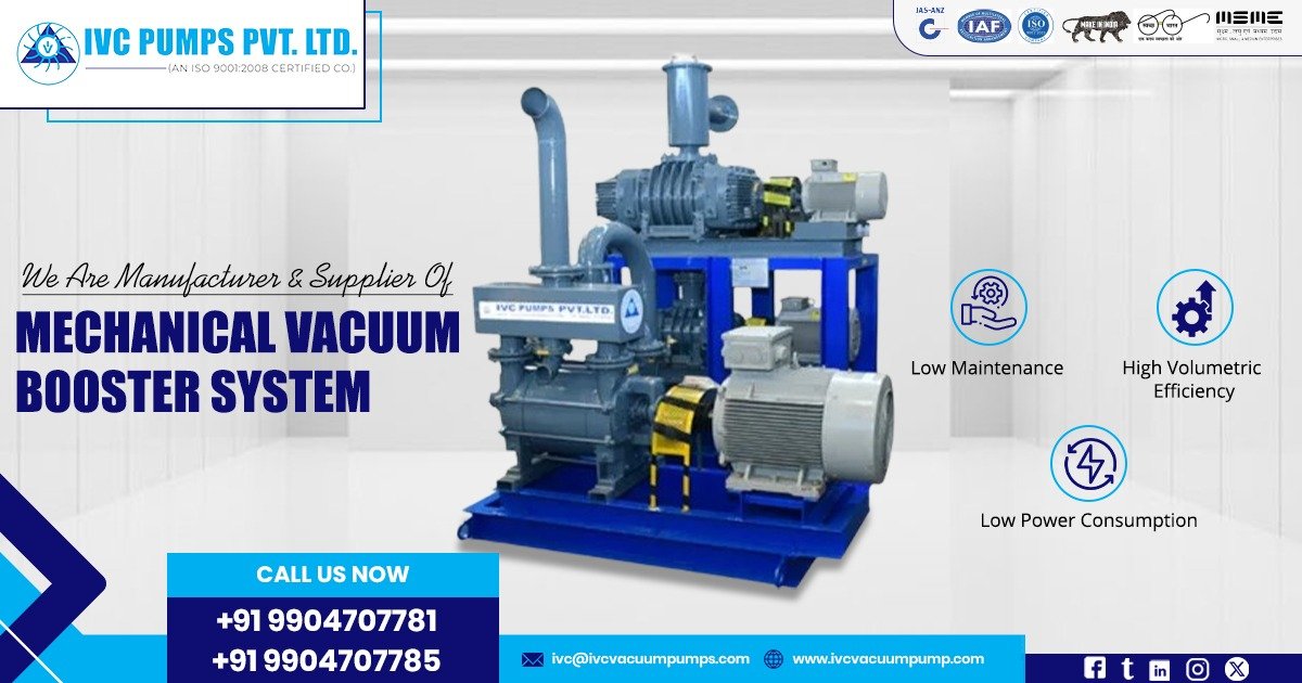 Mechanical Vacuum Booster System Supplier in Saudi Arabia