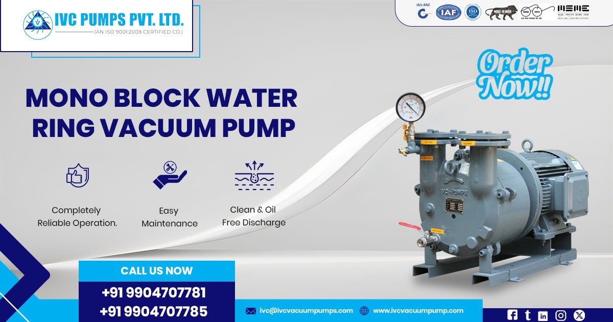 Mono Block Water Ring Vacuum Pump Supplier in South Africa