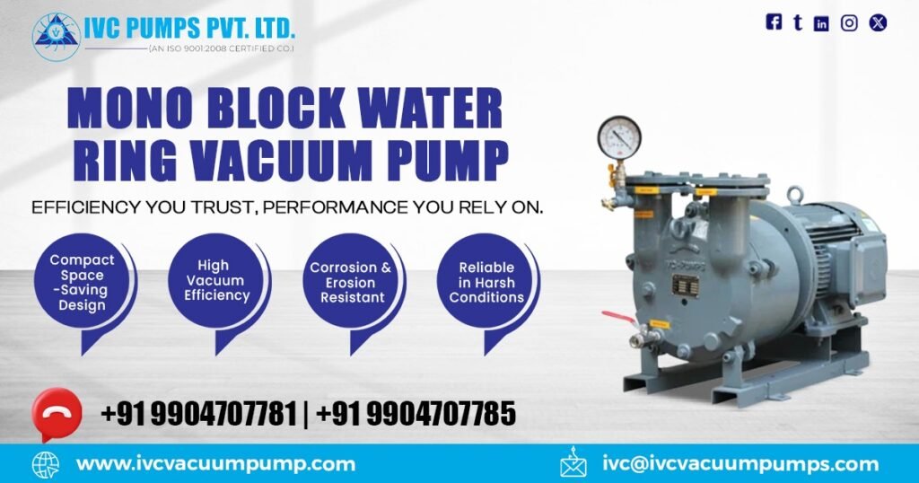 Mono Block Water Ring Vacuum Pump in Oman