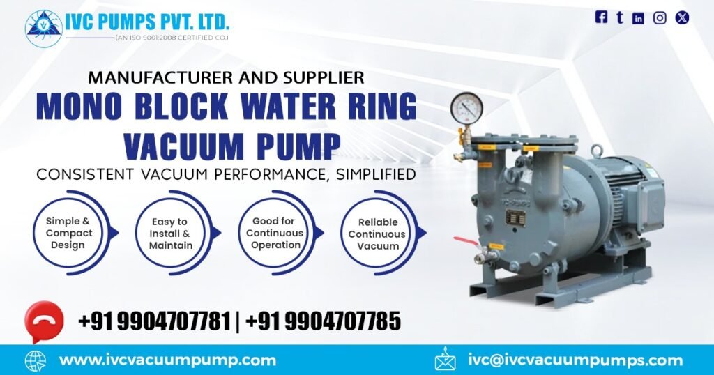 Mono-Block Water Ring Vacuum Pump in Qatar