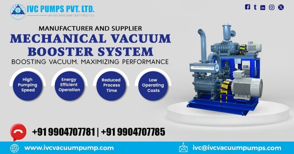 Mechanical Vacuum Booster System Supplier in South Africa