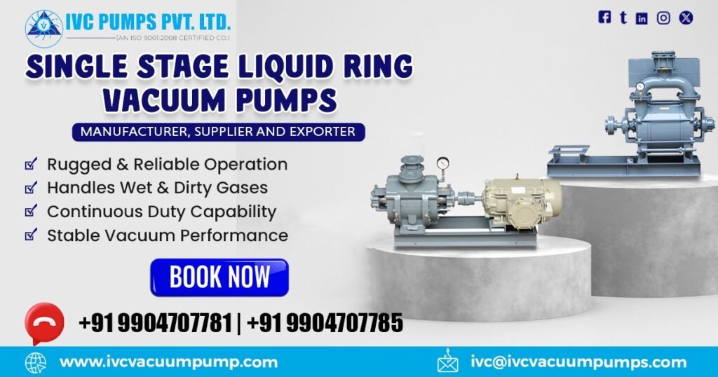Single Stage Liquid Ring Vacuum Pump in Oman