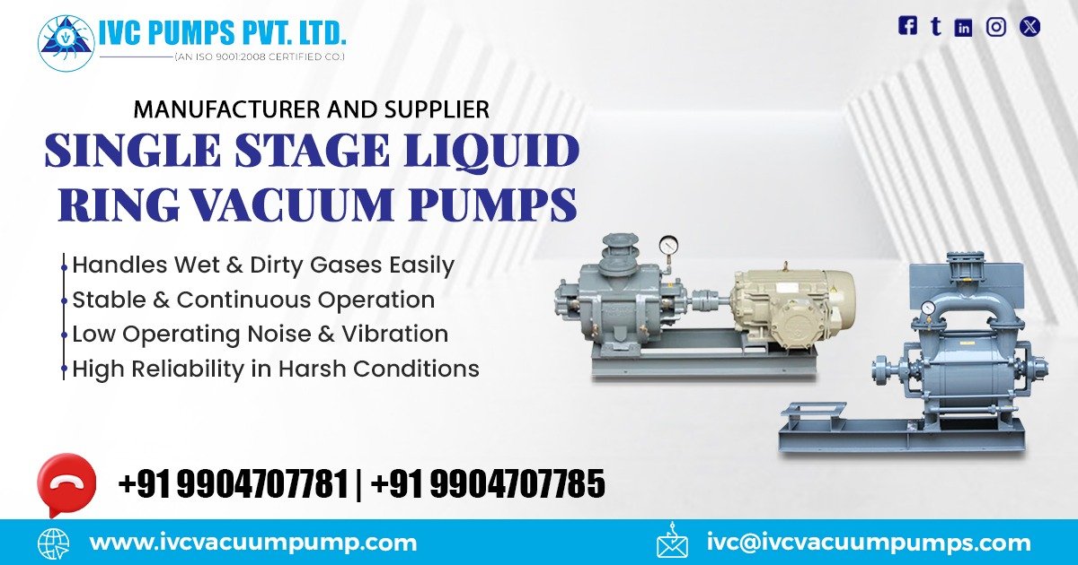 Single Stage Liquid Ring Vacuum Pump in UAE