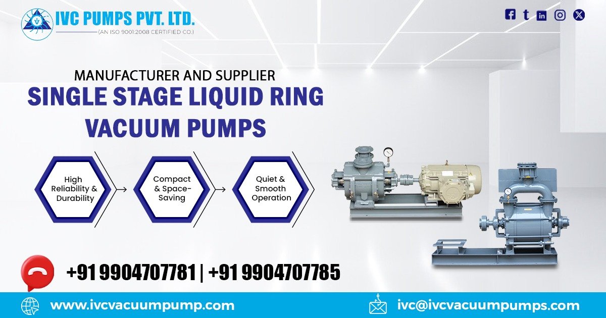 Single Stage Liquid Ring Vacuum Pump in Kuwait
