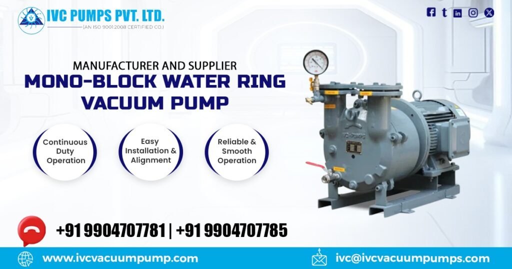 Mono-Block Water Ring Vacuum Pump in Egypt