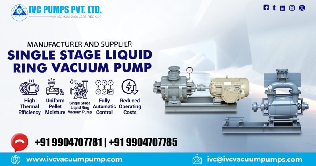 Single Stage Liquid Ring Vacuum Pumps in Egypt