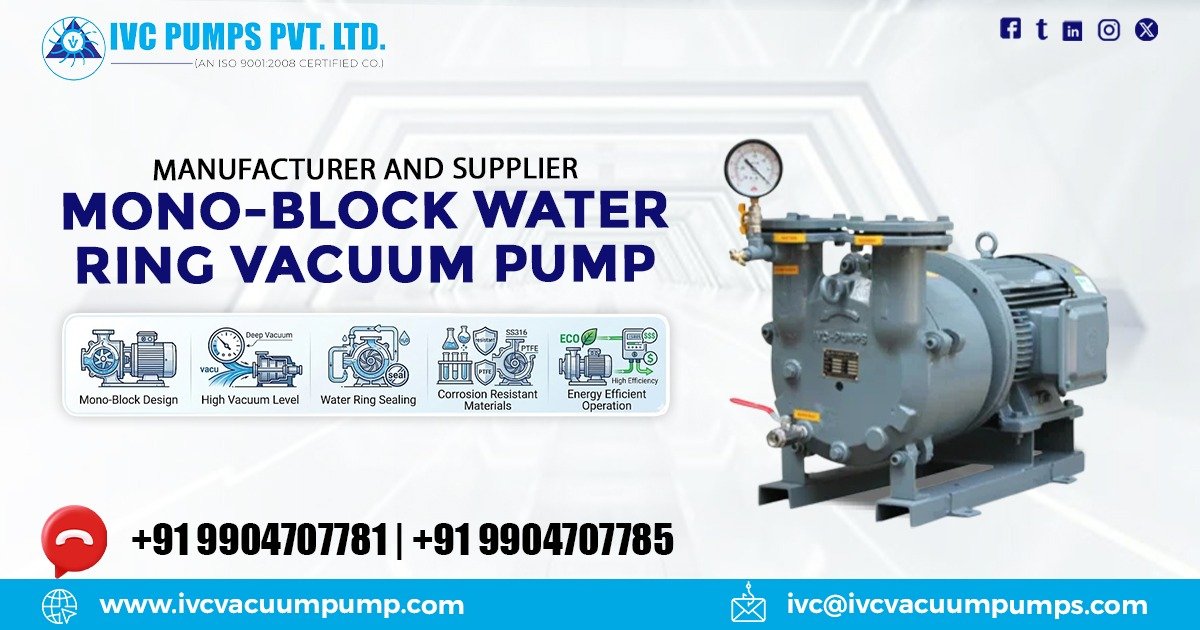 Mono-Block Water Ring Vacuum Pump in Yemen