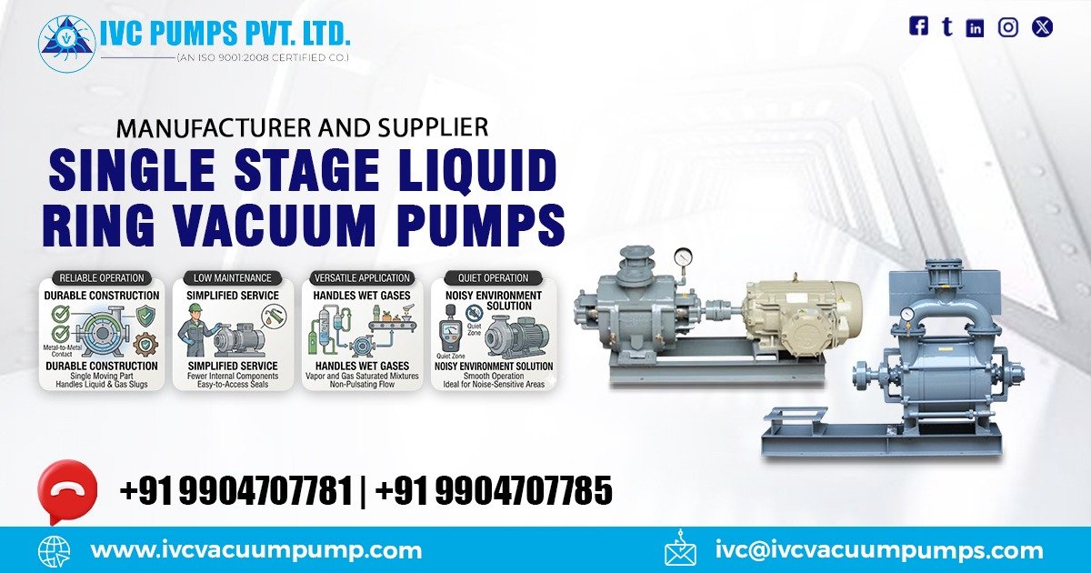 Exporter of Single Stage Liquid Ring Vacuum Pump in Oman