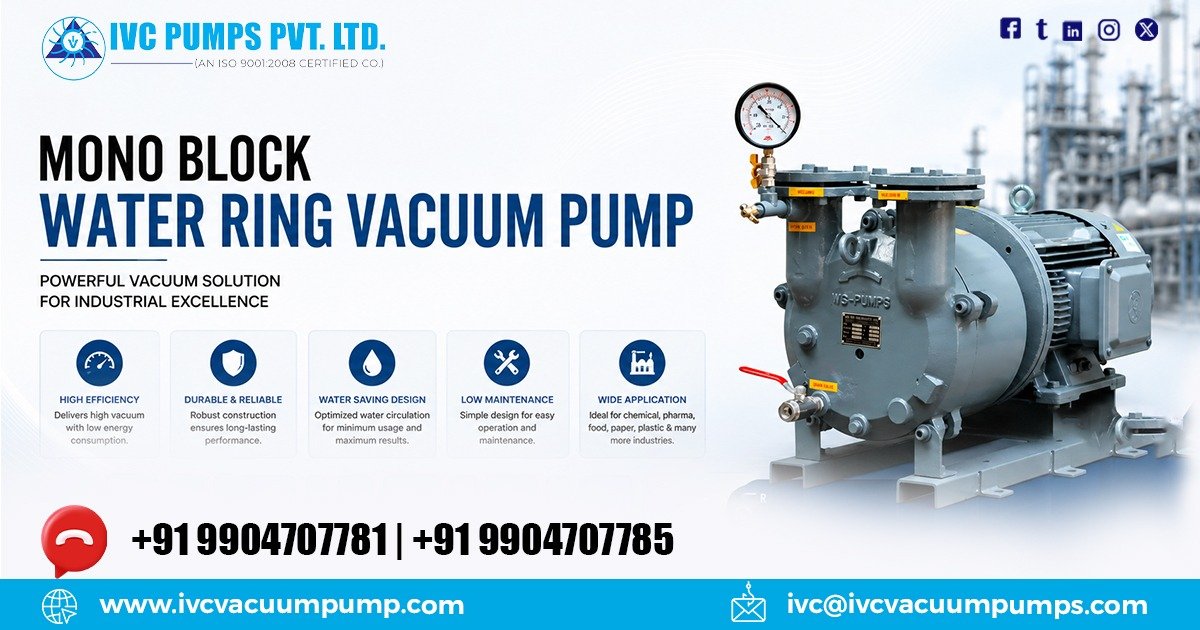 Mono-Block Water Ring Vacuum Pump in Bahrain