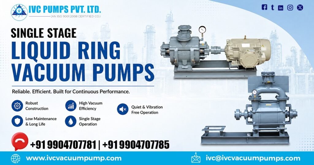 Single Stage Liquid Ring Vacuum Pump Exporter in Qatar