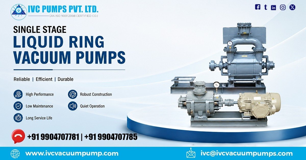 Single Stage Liquid Ring Vacuum Pump in Tamil Nadu