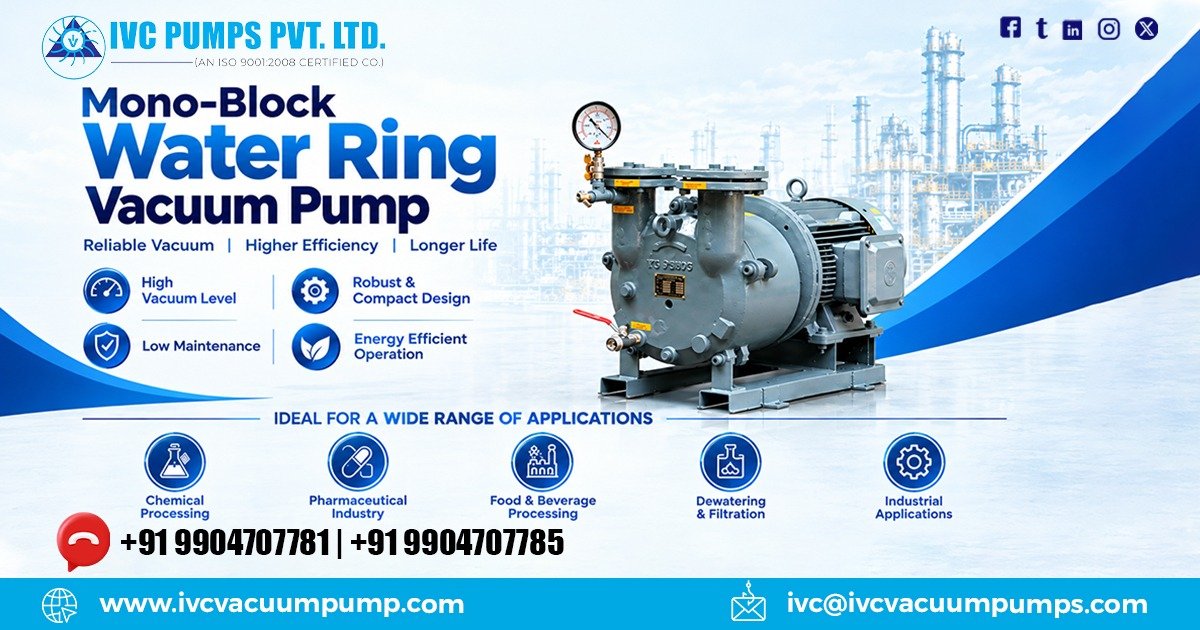 Mono-Block Water Ring Vacuum Pump in Andhra Pradesh