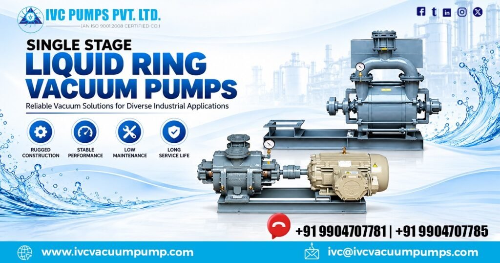 Single Stage Liquid Ring Vacuum Pump in Telangana