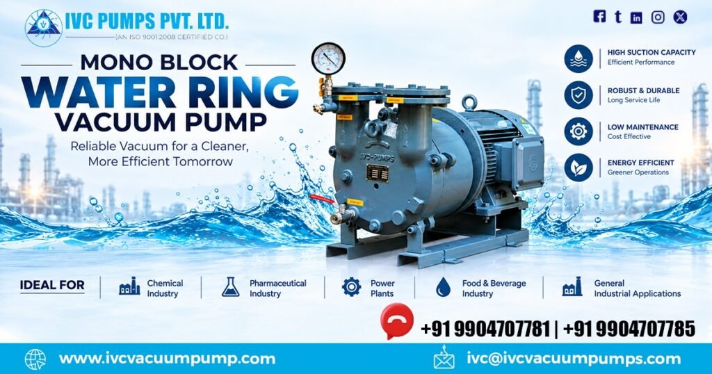 Mono-Block Water Ring Vacuum Pump in Kerala